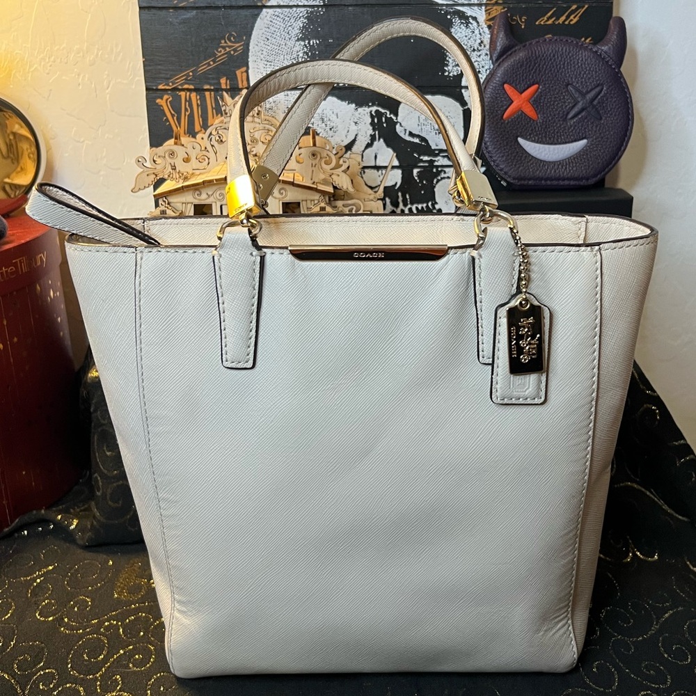 Coach 2014 Madison Ivory Saffiano Mini North/South Tote - Picture 4 of 16